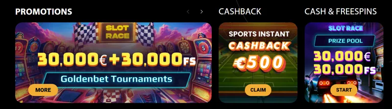 Goldenbet bonusar